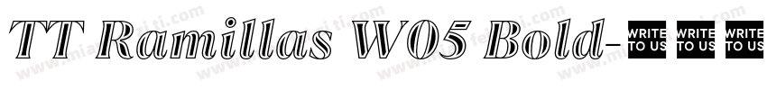 TT Ramillas W05 Bold字体转换